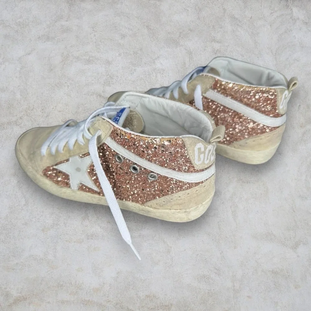 Authentic Golden Goose Mid Star with pink glitter - Picture 8 of 11
